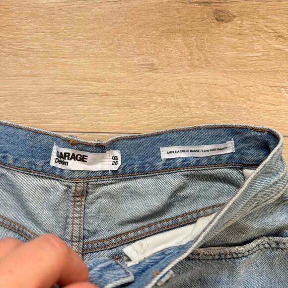 Garage Denim Low Rise Baggy Jeans Light Wash Women's 03/26 - Picture 2 of 4
